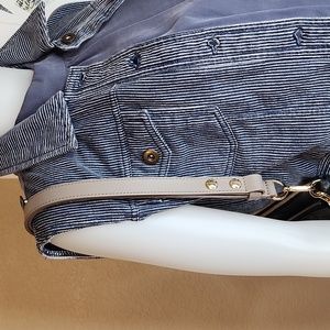 BNEW UNUSED MINI DAUPHINE POIVRE PEPPER M23559 2 WAY ADJUSTABLE BEIGE STRAP